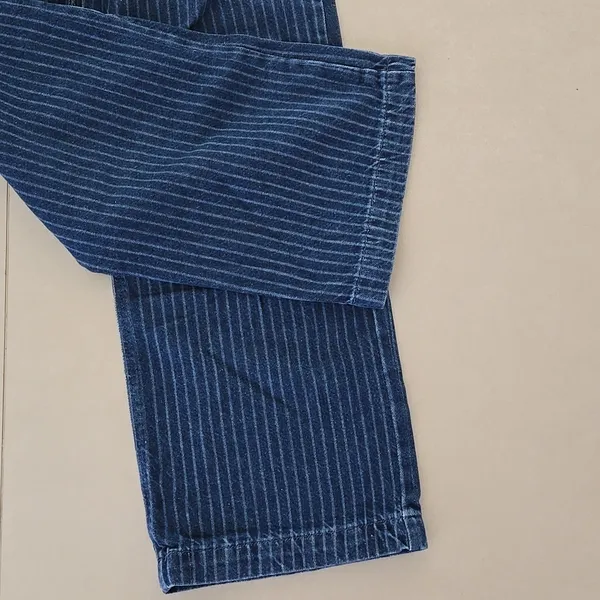 ASOS DESIGN Tailored Pinstripe Jeans Pants and Crop Top Set - Image 3