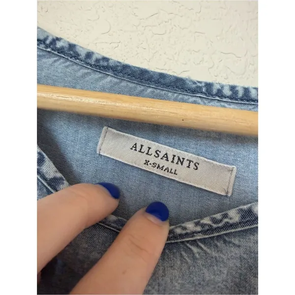 ALLSAINTS Sonny Tencel Dress Size XS - Image 3