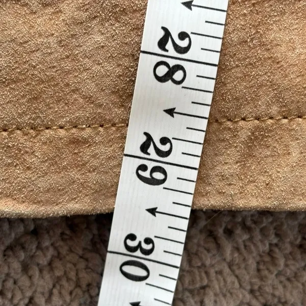 Vintage Moda International Genuine Leather Suede Jacket Sz M‎ Tan Classic y2k - Image 4
