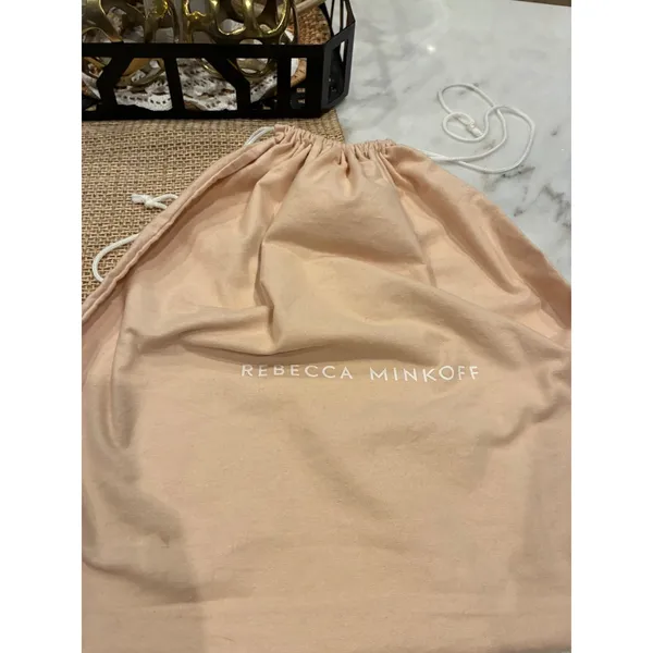 Rebecca Minkoff Large Tan Cotton Drawstring Handbag Dust Bag 19.5x18.5 - Image 6