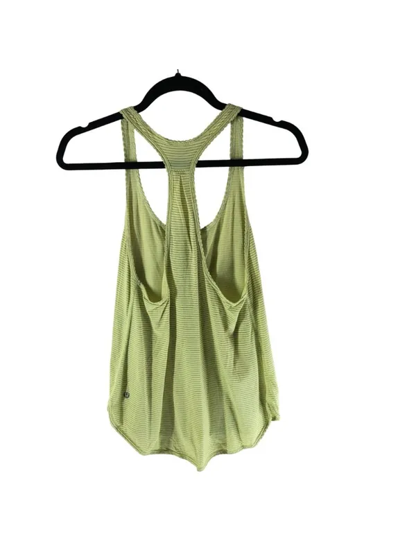Lululemon 105 F Singlet Tank Top Striped Yellow 6? - Image 2