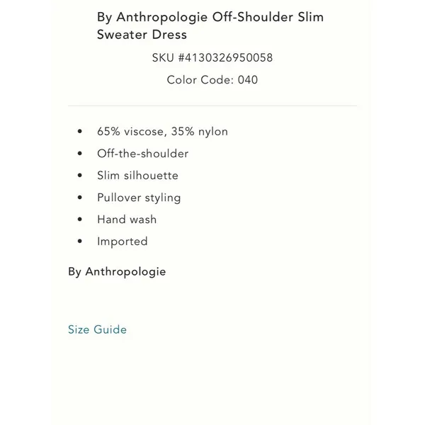 Anthropologie Off-Shoulder Slim Sweater Dress - Image 6