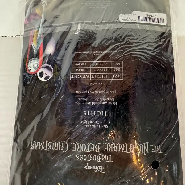 Disney Tim Burton's The Nightmare Before Christmas Tights Ladies M/L NEW NIP - Image 4