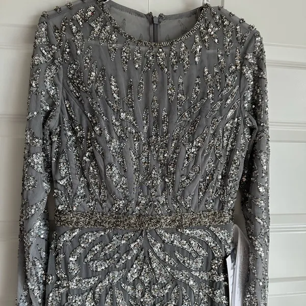 Mac Duggal 5521 Sequin Beaded Midi Sheath Dress Size 8 NWT‎ - Image 5