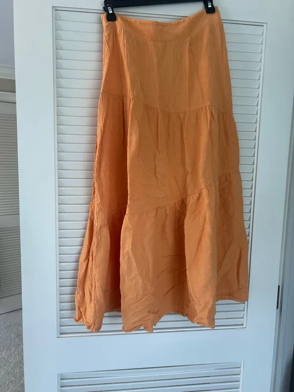 Soft Surroundings Bright orange maxi skirt - Image 3