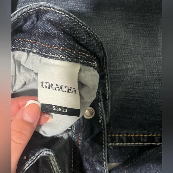 GRACE IN LA Bootcut Blue Jeans - Image 4