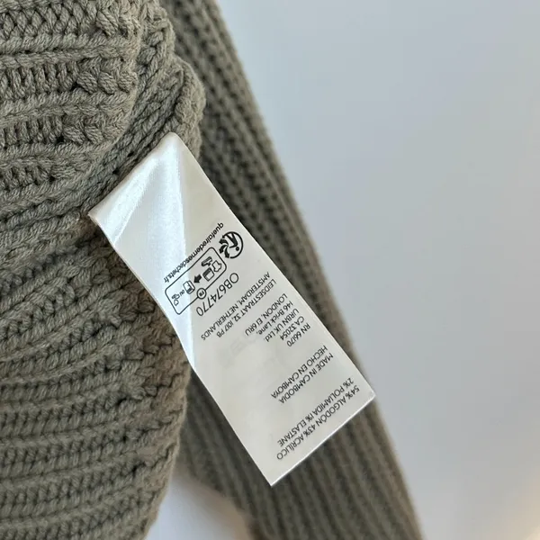 FREE PEOPLE Swim Too Deep Turtleneck Sweater in Olive Stone Size X-Small - Image 8