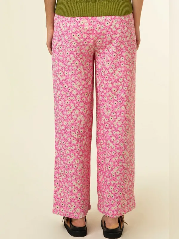 FRNCH Brittany Wide Legs In Pink Floral Pattern Sz M - Image 2