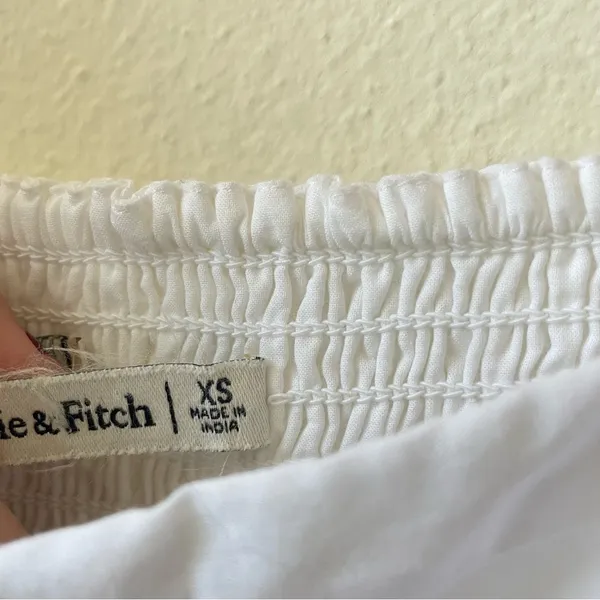 Abercrombie & Fitch Emerson Mini Poplin Cotton Dress in White Size XS - Image 7