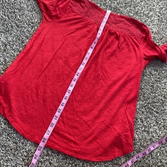 🎀 3/$20 Gap women’s small Henley‎ red knit blouse - Image 8