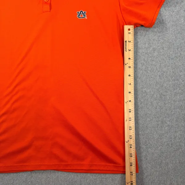 Auburn Tigers Women's Short Sleeve Polo Shirt Size XL Orange Russell Athletics - Image 5