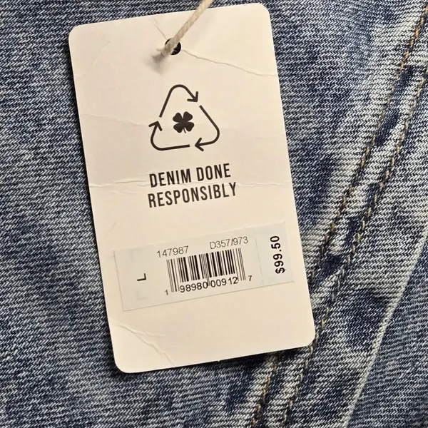 Lucky Brand Womens Blue Denim Drawstring Elastic Waist Utility‎ Jeans L 147987 - Image 6