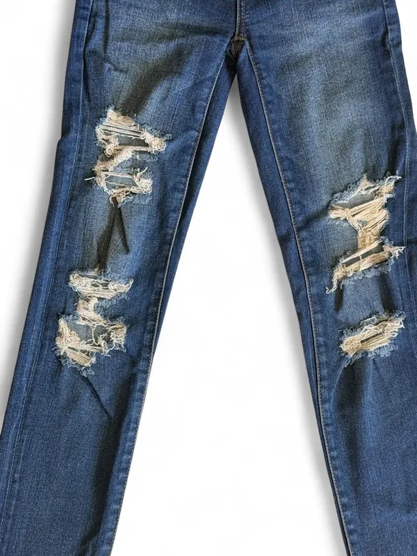 AE Ne(x)t Level Stretch Distressed High-Waisted Jeggings (00 Long) - Image 2