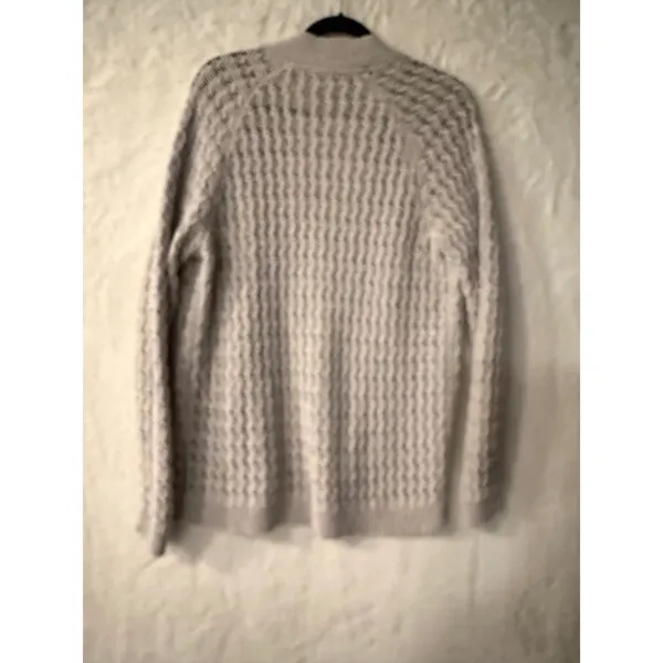 Haven Well Within Womens Gray‎ Open Knit Cardigan Sweater Cotton Blend Size S - Image 5