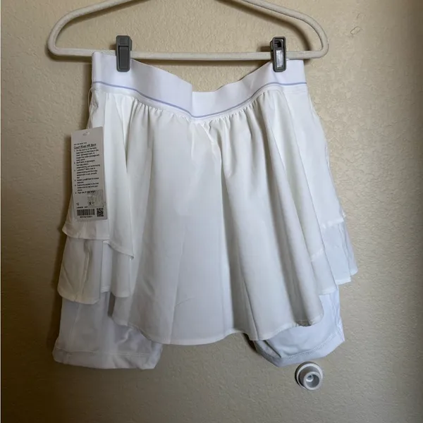 Lululemon Court Rival‎ High-Rise Tennis Skirt Sz 12 in White NEW - Image 9