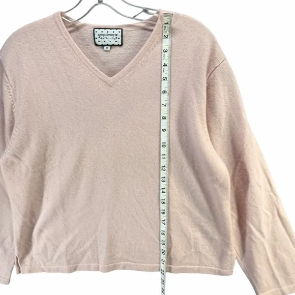 Cottage Clothing Inc Cashmere Sweater Womens M Pink Knit‎ Soft Girl Cozy Luxury - Image 8