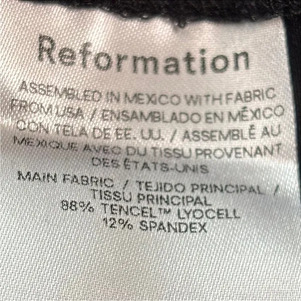 Reformation Jaelynn Knit Dress Black Long Sleeve Mini Boat Neck XS 1314131BLK0XS - Image 4