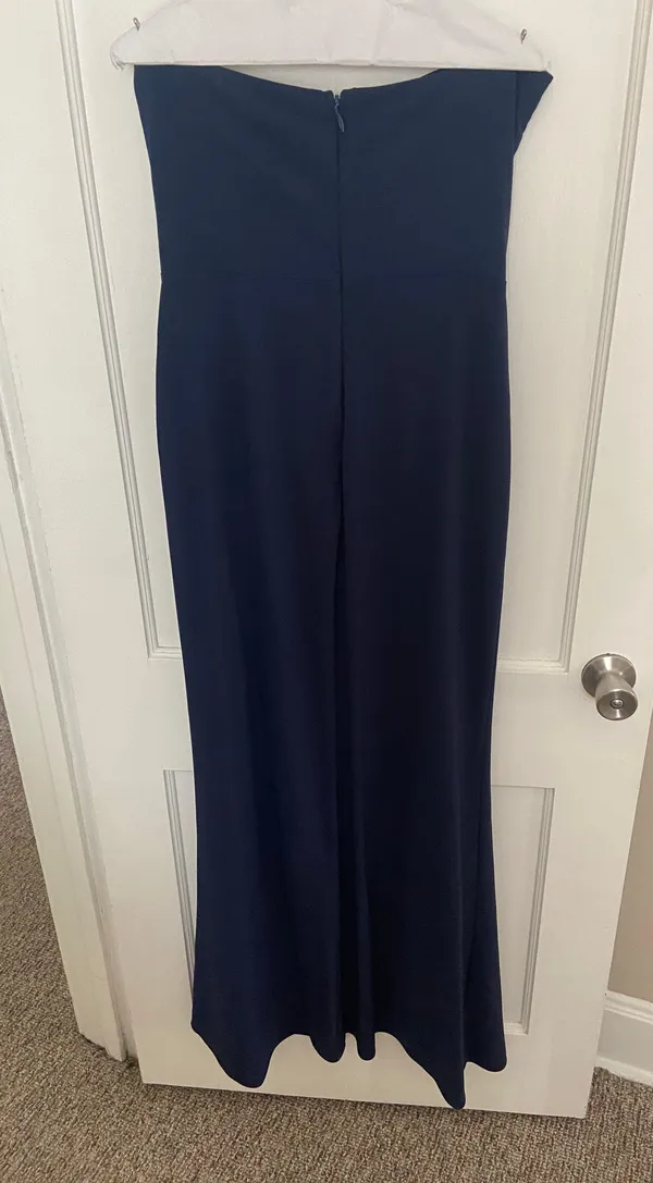 Lulus Navy Strapless Gown - Image 3