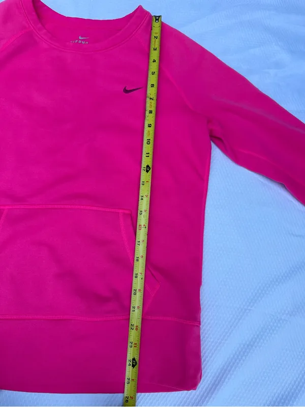 Nike Women's Hot Pink Therma Crew Sweatshirt - Image 3
