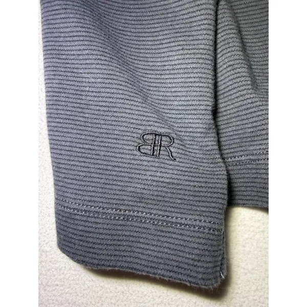 Banana Republic Luxe Touch Performance Tee L women’s Gray Cotton Logo Crew - Image 4