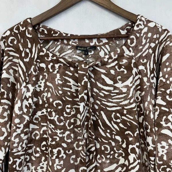Jackie O Loungewear‎ Maxi Dress Womens Small Resort Coastal Animal Print Stretch - Image 4