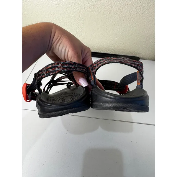 Chacos ZCloud 2 Sandals Womens 9 Strappy Toe Loop Black Orange Hiking Gorpcore - Image 6
