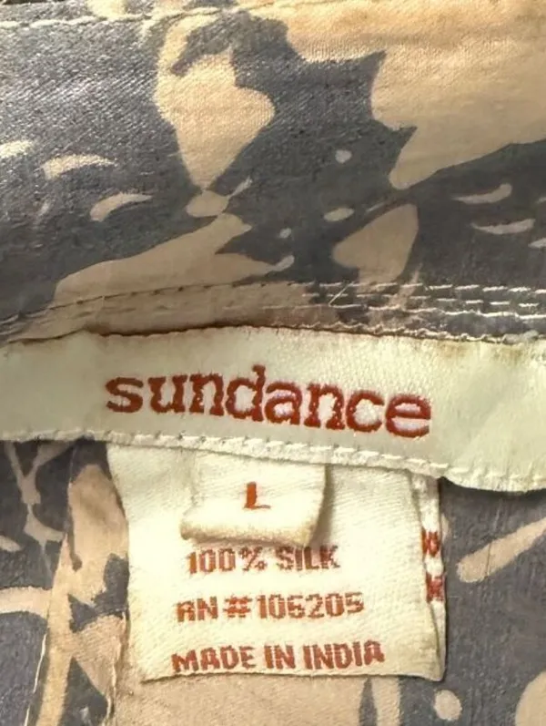 Sundance 100% Silk Long Sleeve Blouse - Size Large - Image 4