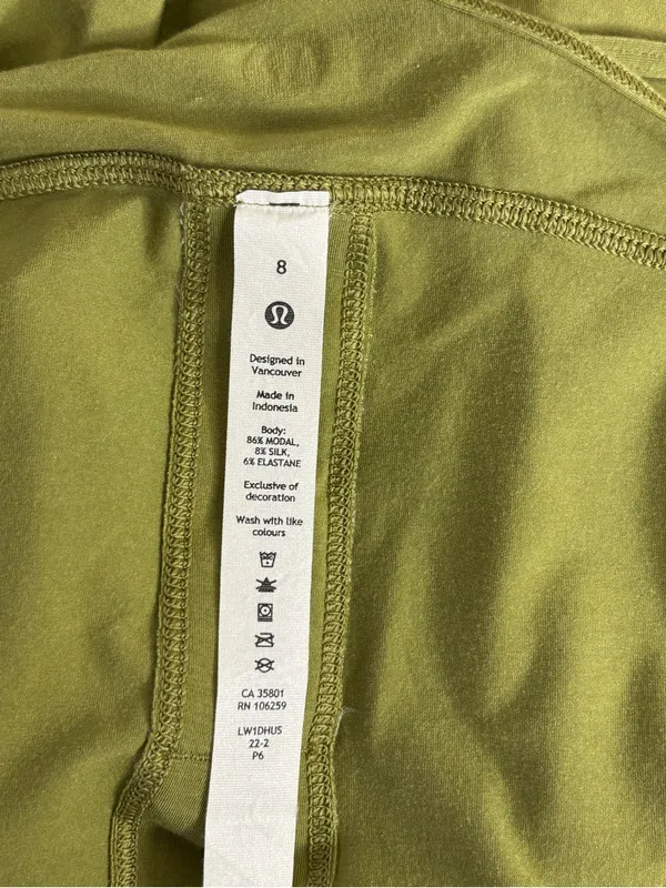 Lululemon Modal-Silk Yoga Tank Top Bronze Green W1DHUS size 8 - Image 4