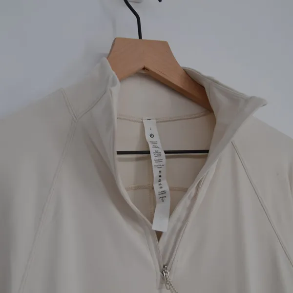 Lululemon Ready to Rulu Half-Zip Pullover White Opal Cropped Athletic Women's 2 - Image 6