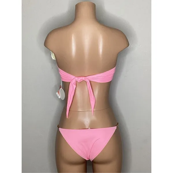 PilyQ New. pink bikini top. Small. Retails $80 - Image 5