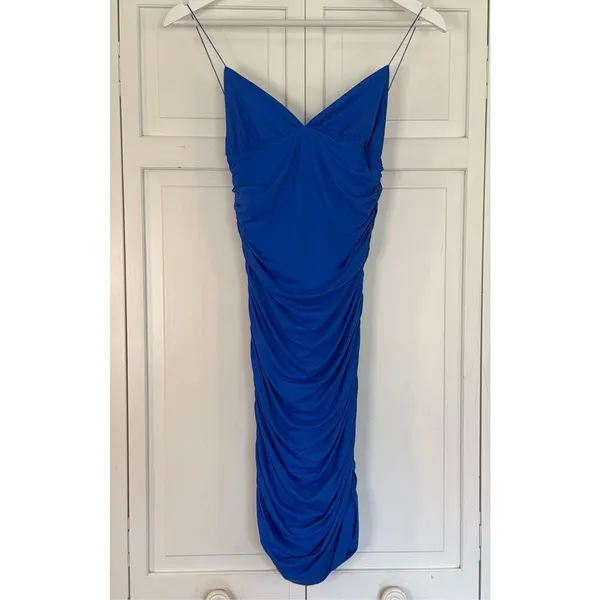 Meshki black ruched bodycon tank dress size small - Image 3