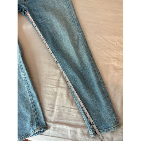 AGOLDE Nico High Rise Slim Jeans Light Wash Button Fly Size 26 - Image 9