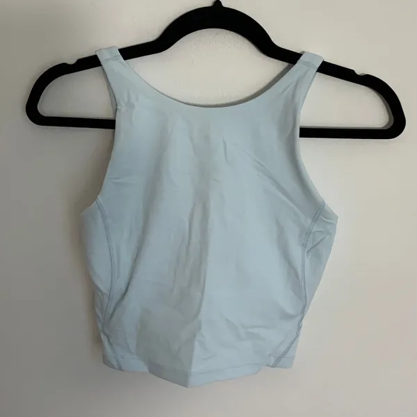 Lululemon Align Ribbed High-Neck Tank Top‎ Light Blue Cropped Size 4 - Image 2