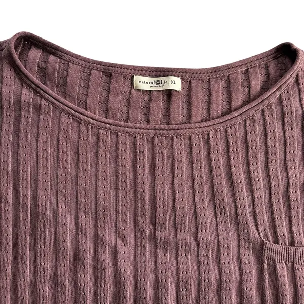 Natural Life Patti Ribbed Knit Layering Sweater XL Boho Chic Feminine Cottage - Image 8