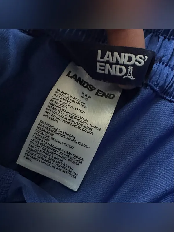 Lands’ End Blue Athletic High Waist Shorts Small - Image 2
