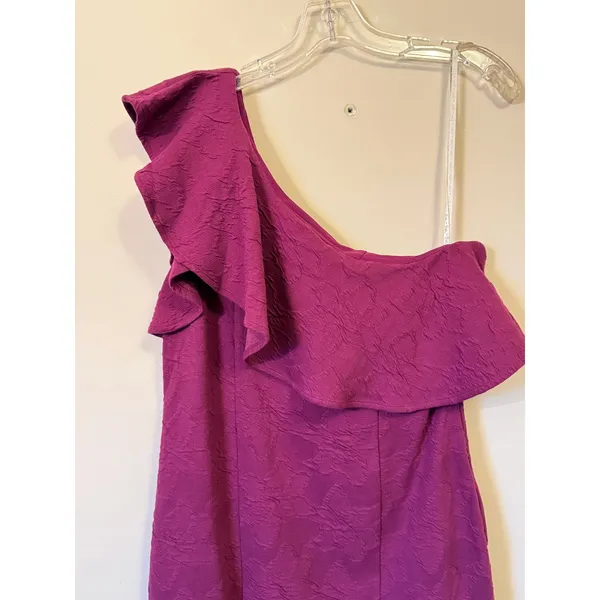 Lilly Pulitzer Boudreaux One Shoulder Knit Jacquard Mini Dress Cherry Size 8 - Image 5