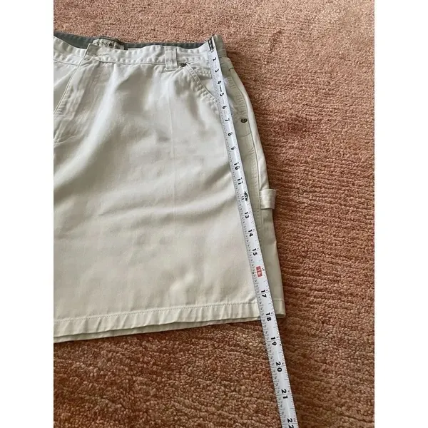 Vintage Mountain Lake Ivory Carpenter Shorts Women’s 18 Cotton Utility Pockets - Image 5