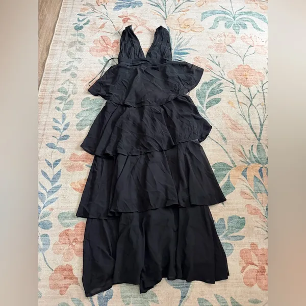 Lulus Amazing Evening Black Tiered Maxi Dress - Image 4
