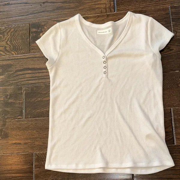 Abercrombie White Knit Top Bella Swan Y2K style size 17-18 - Image 2