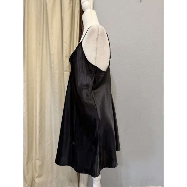 APT. 9‎ Intimates Chemise XL Black Side Slit Adjustable Straps Whimsigoth Slip - Image 4
