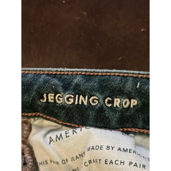 American Eagle Outfitters Jeans Womens 6 Medium Wash Jegging Crop Distressed - Image 8