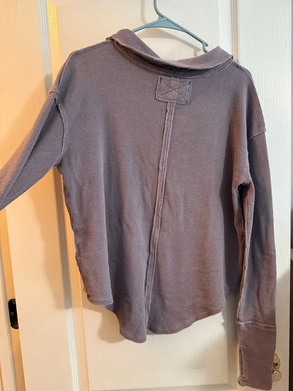 Free People Purple Off-The-Shoulder We the Free Top - Image 3