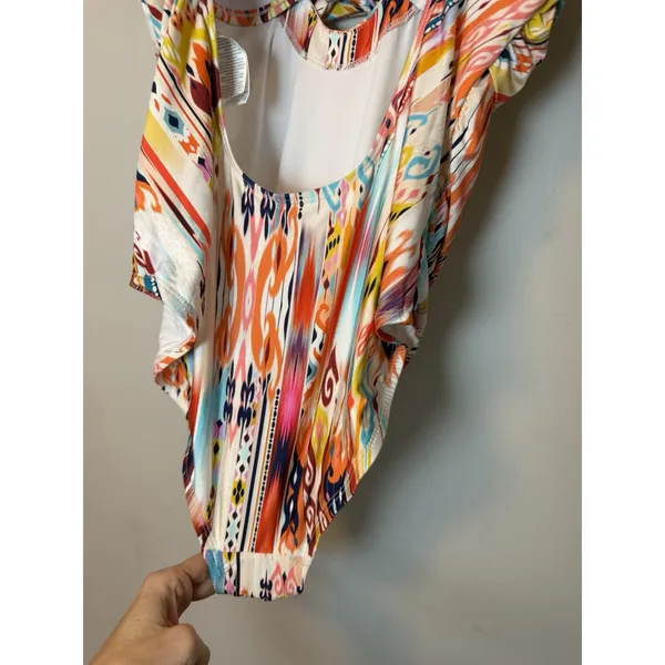LA BLANCA 'Desert Dream' Twist Keyhole 1-Piece Swimsuit Size 14 Multi $130 NWT - Image 14