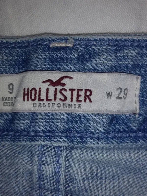 HOLLISTER 9 29 Light Wash Denim Button Fly Jeans Shorts - Image 5