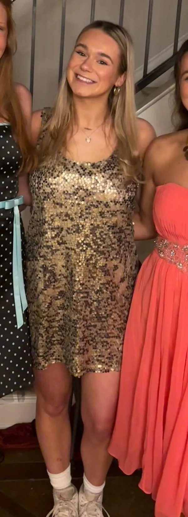 Sweet Rain Gold Sequin Dress - Image 4