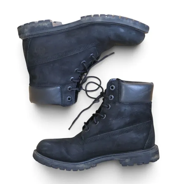 Timberland Black High Top 6-Inch Premium Waterproof Work Boots Women's Size 8 - Image 8