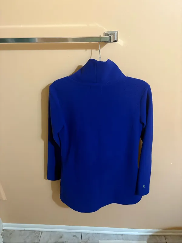 Tuckernuck Dudley Stephens Blue Fleece Turtleneck Sweater - Image 5