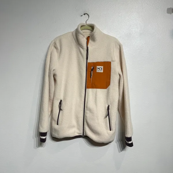 Kari Traa Natural White Rothe Midlayer Fleece Full Zip Jacket Sz M - Image 2