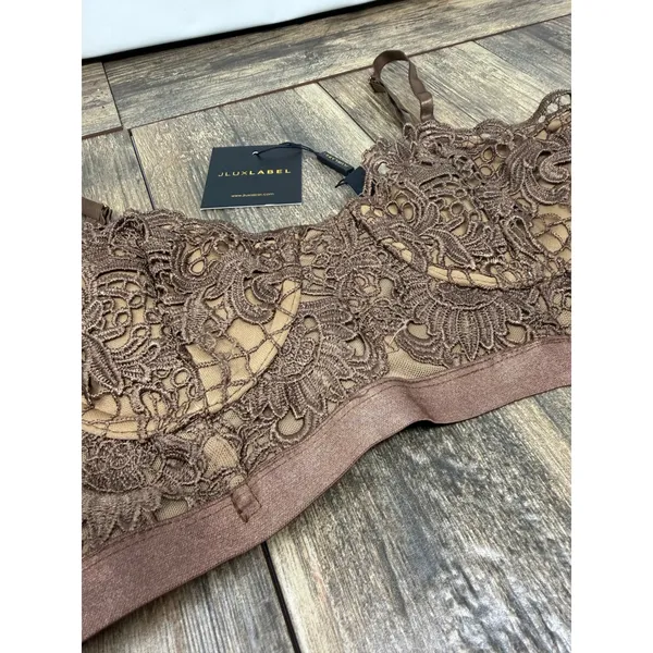 JLUXLABEL Chocolate Brown Lace Bustier Top TJL10285EL Small NWT - Image 2