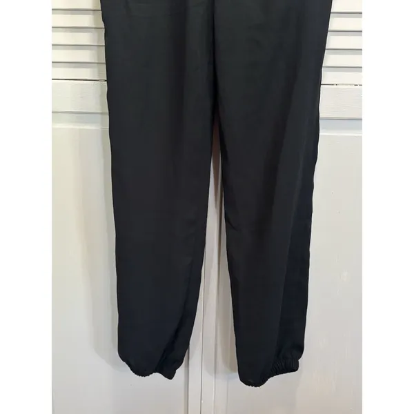 Strapless‎ Jumpsuit Black Size M/L Chiffon Elastic/Tie Pockets Zippers - Image 3